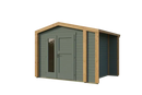 Weka Gartenhaus Killarney, 300x250, Grüngrau/Eiche hell lasiert