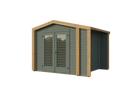 Weka Gartenhaus Killarney, 300x250, Grüngrau/Eiche hell lasiert