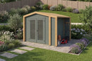 Weka Gartenhaus Killarney, 300x250, Grüngrau/Eiche hell lasiert