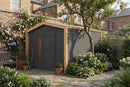 Weka Gartenhaus Killarney, 300x300, Anthrazit/Eiche hell lasiert