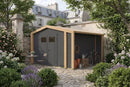 Weka Gartenhaus Killarney, 350x300, Anthrazit/Eiche hell lasiert