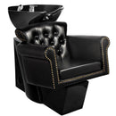 ACTIVESHOP Gabbiano Friseurwaschbecken Berlin schwarz mit schwarzer Schale