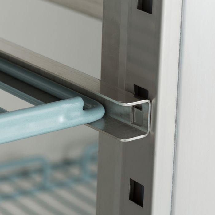 MAXIMA Gastro Gefrierschrank - 800 l - 6 Einstellbare Regale - auf Rädern - inkl. Regale