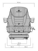 Airpress GRAMMER Staplersitz Primo Evolution weiß/schwarz 1292329