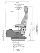 Airpress GRAMMER Baumaschinensitz Actimo M PVC mit Bedienelementen 1047730