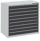 KRAFTWERK drawer cabinet with 9 drawers, 1000x1000x535 mm