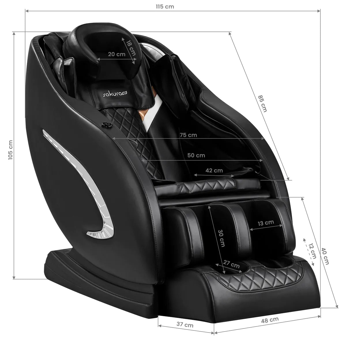 SAKURA Massagesessel Classic 305 schwarz