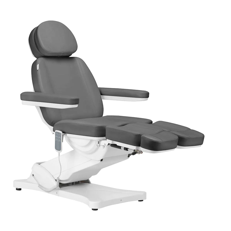ACTIVESHOP Elektrische Kosmetikliege SILLON CLASSIC 3 Motoren mit Pedi-Wiege grau
