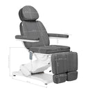 ACTIVESHOP Elektrische Kosmetikliege SILLON CLASSIC 3 Motoren mit Pedi-Wiege grau