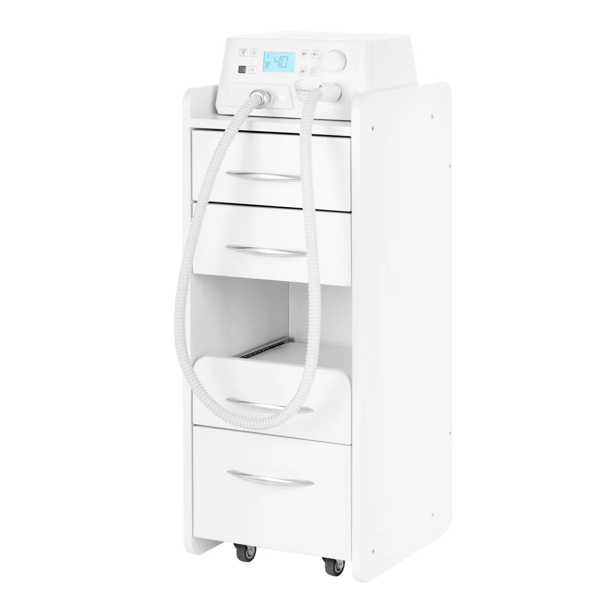 SAEYANG KIT Saeyang Marathon Cyclone-Vac Nagelfräser mit Absorber + Minischrank 969 weiß