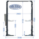 Twinbusch 2 Säulen Hebebühne 4.2 t - barrierefrei - Profi Line - GREY-Line