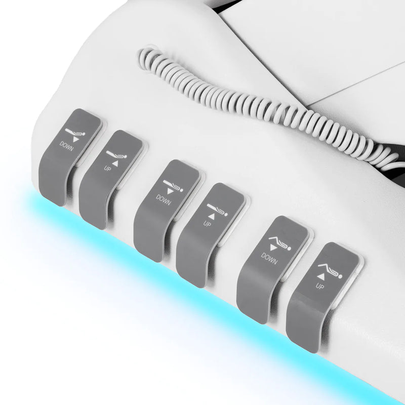 ACTIVESHOP Elektrischer Kosmetiksessel SILLON Luxury 3 Motoren weiß Fußschalter