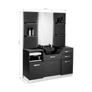 ACTIVESHOP Gabbiano Friseurbedienplatz mit Waschbecken B085B schwarz