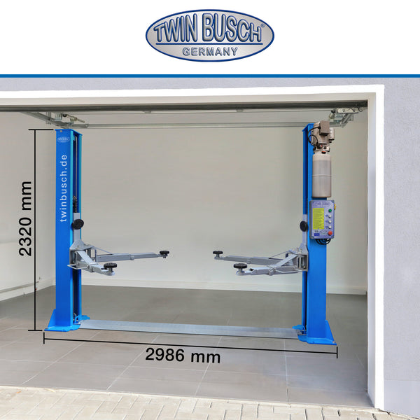 Twinbusch Garagenmodell - 2 Säulen Hebebühne 4,2 t - BASIC LINE autom. Entriegelung