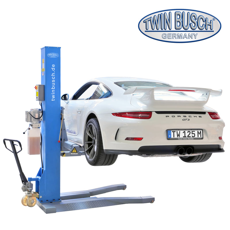 Twinbusch 1 Säulen Hebebühne 2.5 t Ultraflach - Mobil - Portabel