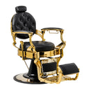 ACTIVESHOP Barberstuhl Gabbiano Niccolo Schwarz mit goldenem Sockel