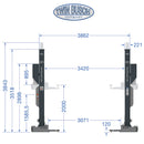 Twinbusch 2 Säulen Hebebühne 8.0 t - barrierefrei - HEAVY LINE - GREY-Line