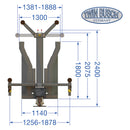 Twinbusch 1 Säulen Hebebühne 2.5 t Ultraflach - Mobil - Portabel - GREY-Line
