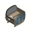 Fjordholz Barrel Sauna Model Bus 160 with Full Glass Front and Half Glass Window
