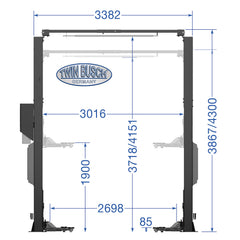 Twinbusch 2 Säulen Hebebühne 4.2 t - barrierefrei - Comfort-Line - Grey-Line – Vorschau 2