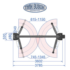 Twinbusch 2 Säulen Hebebühne 4.2 t - barrierefrei - Comfort-Line - Grey-Line – Vorschau 3