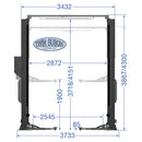 Twinbusch 2 Säulen Hebebühne 4.2 t - barrierefrei - Comfort-Line - Grey-Line