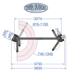 Twinbusch 2 Säulen Hebebühne 4.2 t - barrierefrei - Comfort-Line - Grey-Line – Vorschau 5