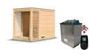 Karibu Gartensauna "Saunahaus Angkor 1" 4 Personen 9 kW Ofen (finnisch) + Steuergerät HUUM WIFI