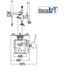 Benslift SEMI AUTOM. Reifenmontagemaschine- Schwingarmdesign BL300T+BL300T-HELP