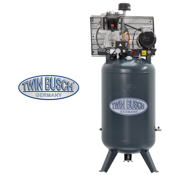 Twinbusch Druckluftkompressor stehend - 270 L - Grey