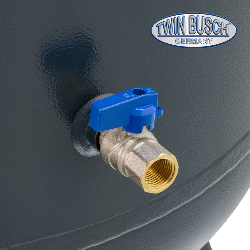 Twinbusch Druckluftkompressor stehend - 270 L - Grey