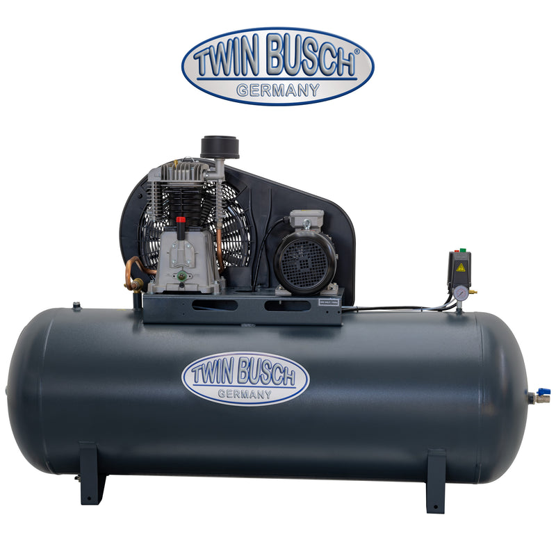 Twinbusch Druckluftkompressor liegend - 500 L - Grey