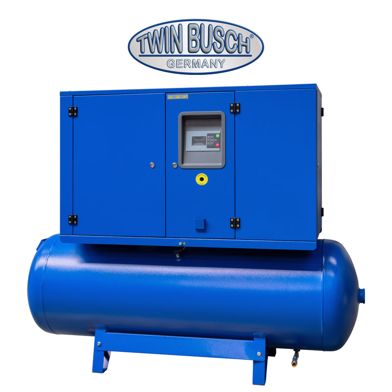 Twinbusch Schraubenkompressor liegend - 500 L - Grey