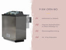 Karibu Saunahaus Angkor 2, 38 mm naturbelassen -inkl. 9 kW Bioofen ext. Steuerung-