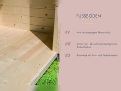 Karibu Saunahaus Angkor 3, 38 mm naturbelassen -inkl. 9 kW Bioofen ext. Steuerung- – Vorschau 15