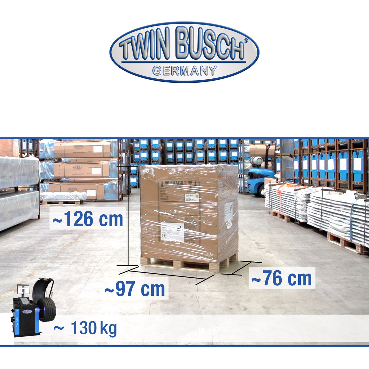 Twinbusch Reifenwuchtmaschine autom. - TFT Monitor - TWF-95