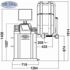 Twinbusch Reifenwuchtmaschine mit autom. pneumatischer Radspannung TWF-96 – Vorschau 10