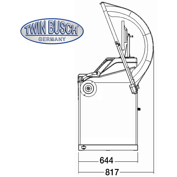 Twinbusch Reifenwuchtmaschine mit autom. pneumatischer Radspannung TWF-96