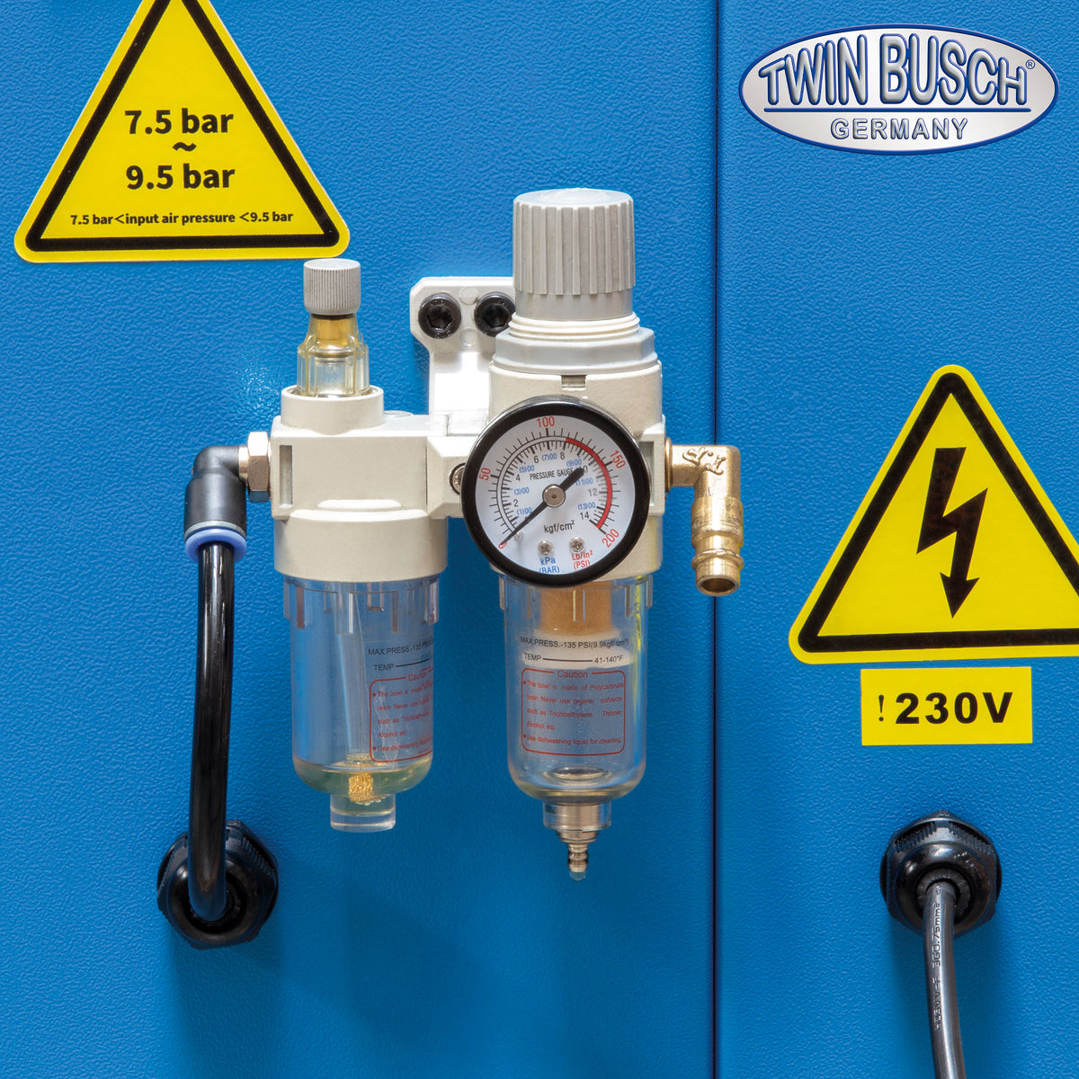 Twinbusch Reifenwuchtmaschine mit autom. pneumatischer Radspannung TWF-96