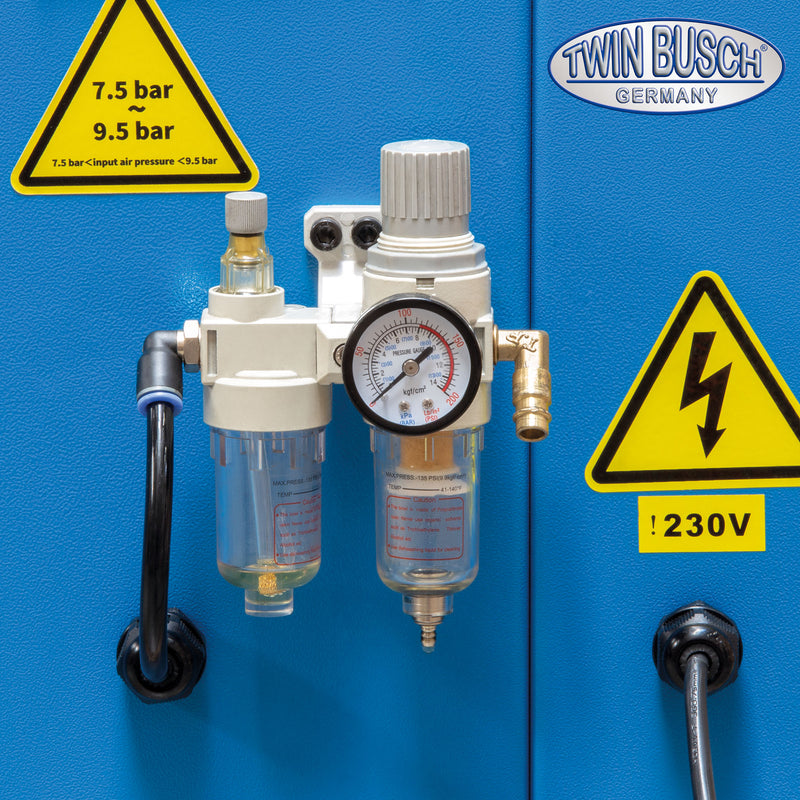 Twinbusch Reifenwuchtmaschine mit autom. pneumatischer Radspannung TWF-96