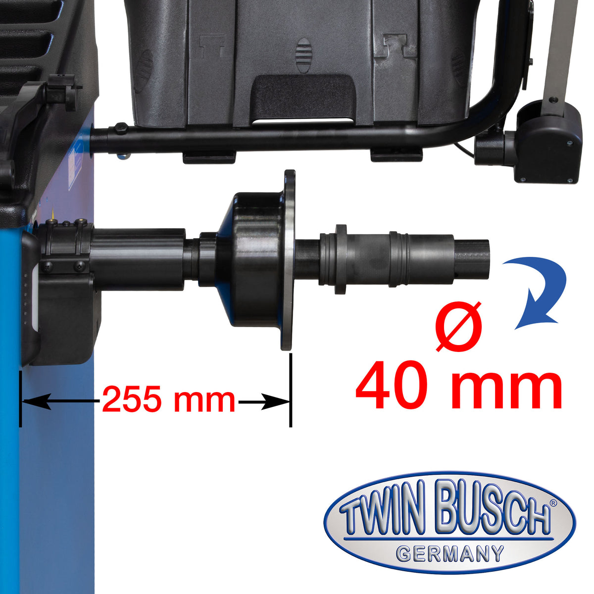 Twinbusch Reifenwuchtmaschine mit autom. pneumatischer Radspannung TWF-96