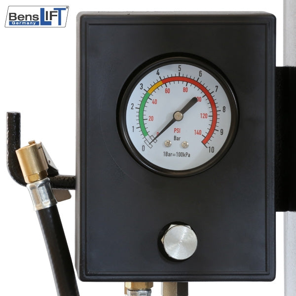 Benslift SEMI AUTOM. with pneumatic tilting mounting arm & auxiliary mounting arm – BL500T+BL500T-HELP