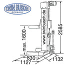 Twinbusch LKW Hebebühne Radgreifanlage 4 Stck - 22 t