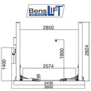 Benslift 2-Säulen-Hebebühne | 4.2 T