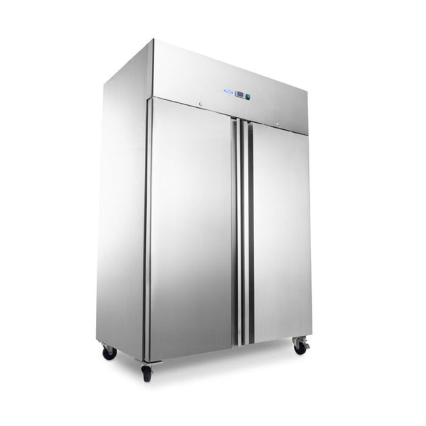 MAXIMA Gastro Gefrierschrank - 800 l - 6 Einstellbare Regale - auf Rädern - inkl. Regale