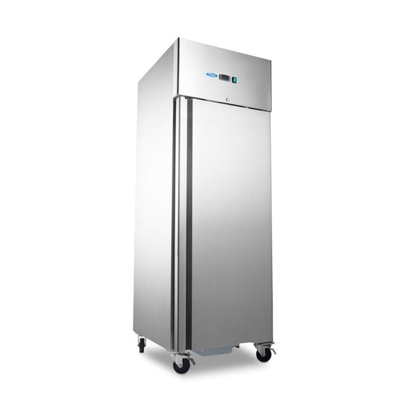 MAXIMA Fischkühlschrank - 600 l - 7 Behälter (60 x 40 cm) - auf Rädern - Rostfreier Stahl