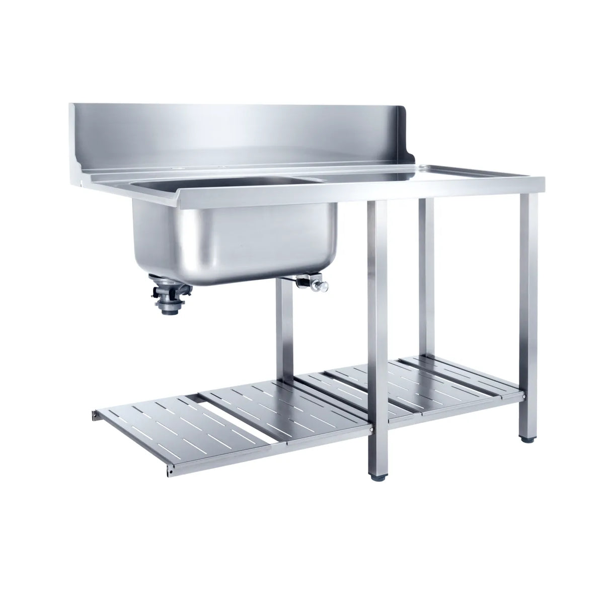 Miele T 1200-1 BUR Zugabetisch mit Spülbecken zur rechtsseitigen Montage an die Spülmaschine.