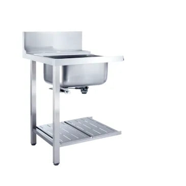 Miele T 625-1 BUF Zugabetisch mit Spülbecken für die Eckaufstellung zur frontalen Montage an die Spülmaschine.