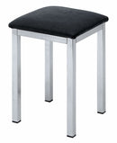 Tabouret Streif, similicuir, noir