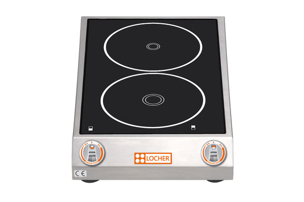 Locher Elektro-Induktionsherd „1+1“
2 Kochstellen, á 1,8 kW oder 1 x 3,5 kW